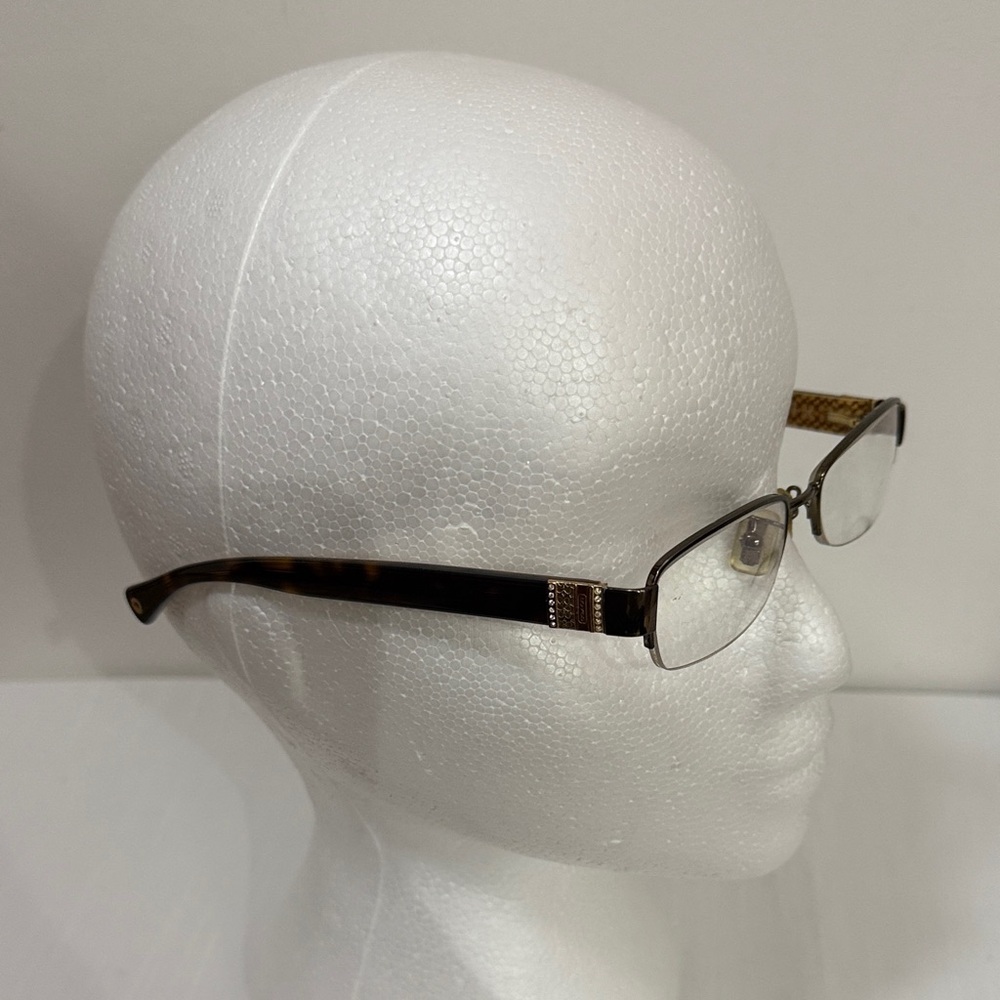 Coach Brown and Gold Patterned Glasses